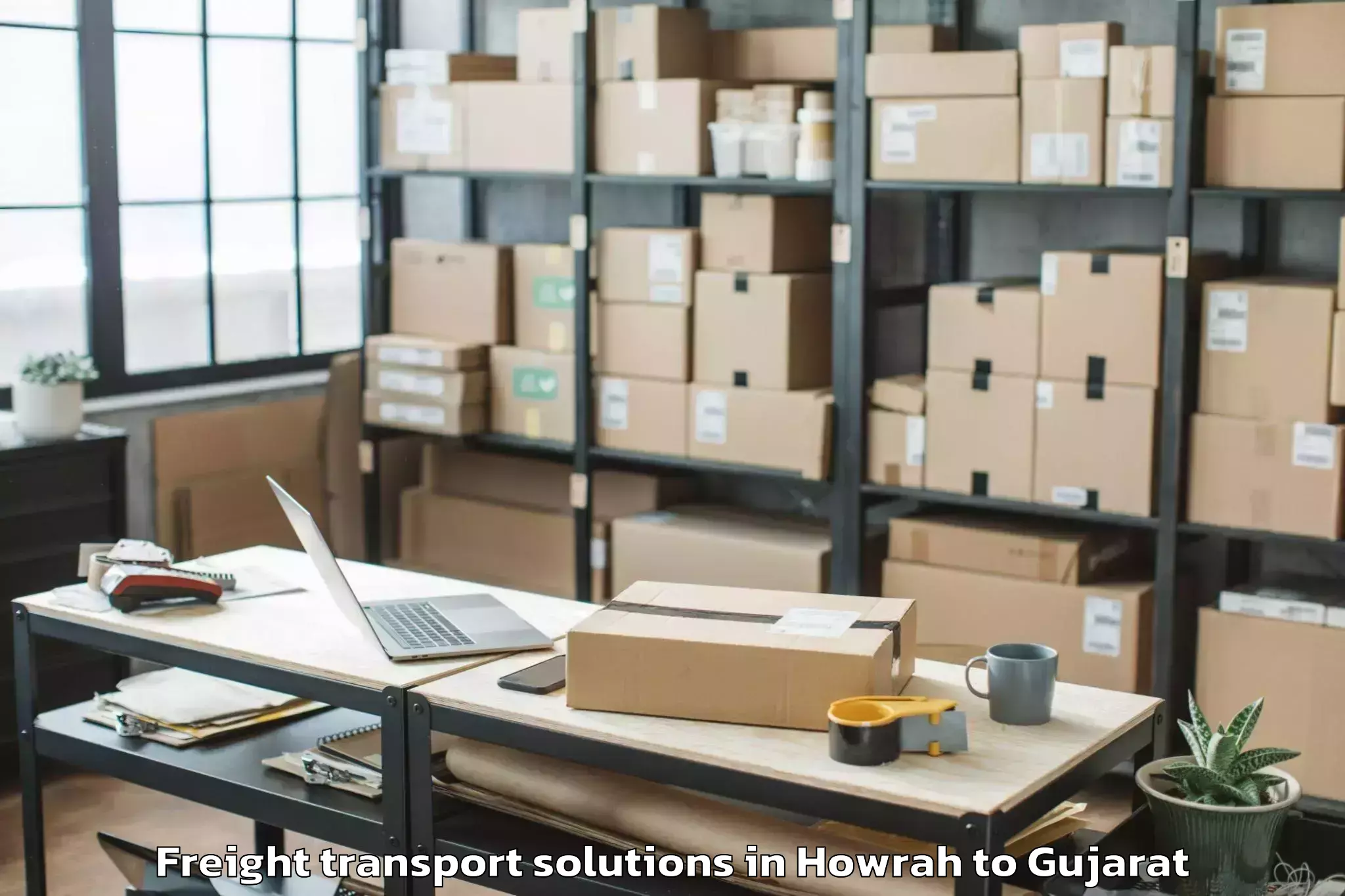 Top Howrah to Bhilad Freight Transport Solutions Available